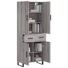 vidaXL Highboard Grey Sonoma 69.5x34x180 cm Engineered Wood