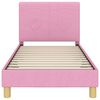 vidaXL Children's Bed Frame with Headboard Pink 80 x 160 cm Fabric