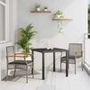 vidaXL Garden Dining Set 3 pcs Grey Poly Rattan