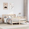vidaXL Bed Frame with Headboard without Mattress 120x200 cm