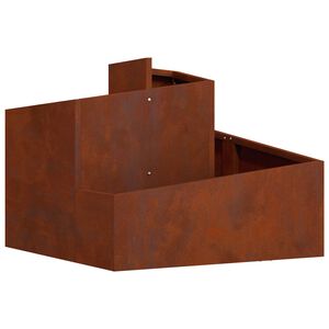 vidaXL Garden Planter Rusty 60 x 60 x 50 cm Weathering Steel