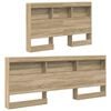 vidaXL Storage Headboard with Shelf Sonoma Oak 120 cm Engineered Wood