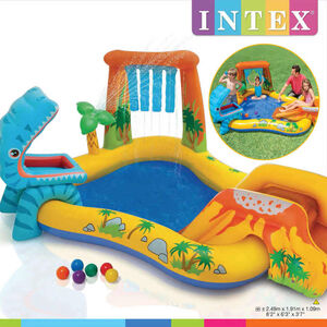 Intex Inflatable Pool Dinosaur Play Center 249x191x109 cm 57444NP