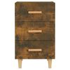 vidaXL Bedside Cabinet Smoked Oak 40x40x66 cm Engineered Wood