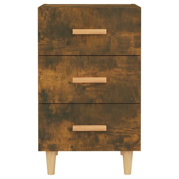 vidaXL Bedside Cabinet Smoked Oak 40x40x66 cm Engineered Wood