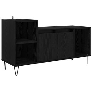 vidaXL TV Cabinet Black Oak 100 x 35 x 55 cm Engineered Wood