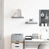 vidaXL Floating Wall Shelves 2 pcs Grey 40x23x3.8 cm MDF