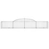vidaXL Arched Gabion Baskets 30 pcs 300x50x40/60 cm Galvanised Iron