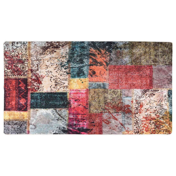 vidaXL Rug Washable Patchwork 190x300 cm Multicolour