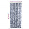 vidaXL Insect Curtain Blue, White and Silver 90x220 cm Chenille