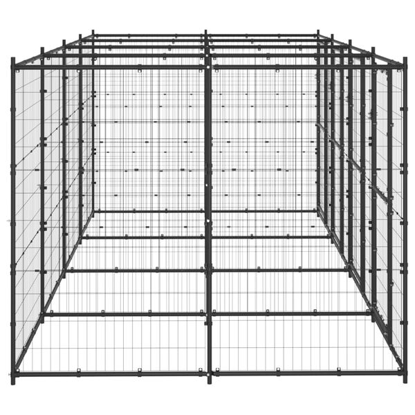 vidaXL Outdoor Dog Kennel Steel 9.68 m&sup2;