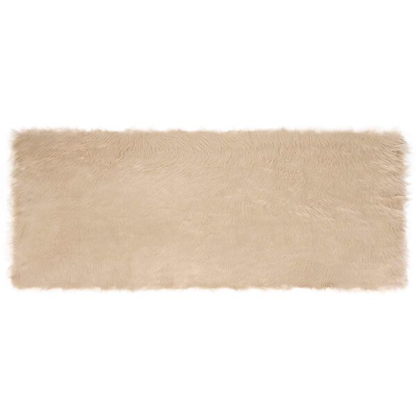 vidaXL Faux Sheepskin Rug Tafalla Beige 80 x 200 cm Polyester