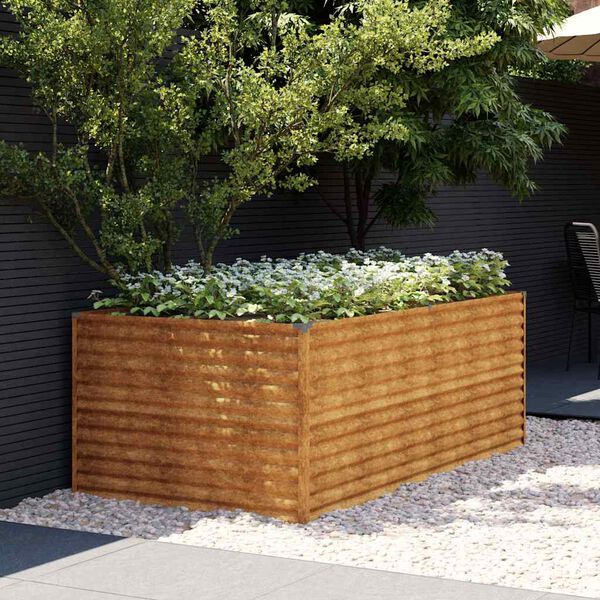 vidaXL Garden Raised Bed 196x100x69 cm Corten Steel