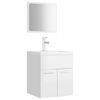 vidaXL Bathroom Furniture Set High Gloss White Engineered Wood