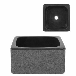 vidaXL Sink 30x30x15 cm Riverstone Black