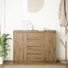 vidaXL Sideboard with Drawers Artisan Oak 100.5x35x76 cm Engineered Wood