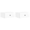 vidaXL Wall-Mounted Bedside Cabinet 2 pcs High Gloss White