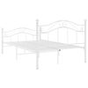 vidaXL Bed Frame without Mattress White Metal 120x200 cm