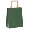 vidaXL Paper Bags 50 pcs with Handles Green 18x8x22 cm
