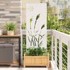 vidaXL Garden Privacy Screen White 50 x 140 cm Cold-rolled steel