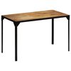 vidaXL Dining Table Solid Rough Mange Wood and Steel 120 cm