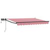 vidaXL Manual Retractable Awning with LEDs 3.5 x 2.5 m