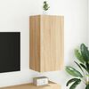 vidaXL TV Wall Cabinet with LED Lights Sonoma Oak 40.5x35x80 cm