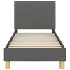 vidaXL Toddler Bed Frame with Headboard Dark Grey 70 x 140 cm Fabric