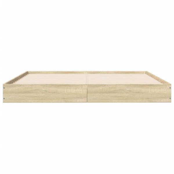 vidaXL Bed Frame without Mattress Sonoma Oak 150x200 cm Engineered Wood