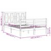 vidaXL Bed Frame without Mattress Double Solid Wood