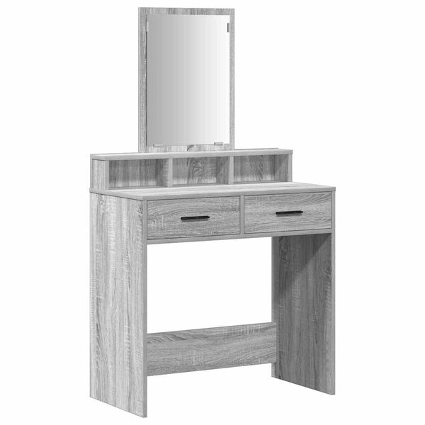 vidaXL Dressing Table Grey Sonoma 79 x 41 x 140 cm Engineered Wood