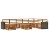 vidaXL Outdoor Sofa Set 9 pcs Natural Solid Acacia Wood