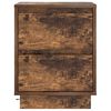 vidaXL Bedside Cabinet with Drawer 2 pcs Smoked Oak 39 x 34.5 x 50 cm