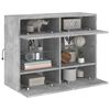 vidaXL TV Wall Cabinet with LED Lights Concrete Grey 78.5x30x60.5 cm