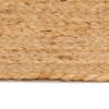vidaXL Area Rug Braided Jute 180 cm Round