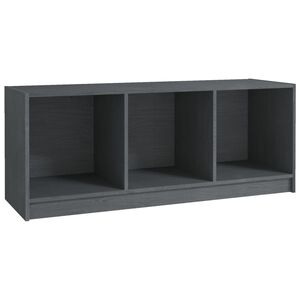 vidaXL TV Cabinet Grey 104x33x41 cm Solid Wood Pine