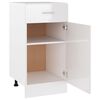 vidaXL Drawer Bottom Cabinet Lyon High Gloss White 40x46x81.5 cm Engineered Wood