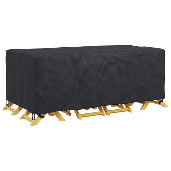 vidaXL Furniture Cover Plain Black 200 x 110 x 70 cm 600D