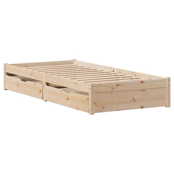 vidaXL Bed Frame without Mattress 90x190 cm Single Solid Wood Pine