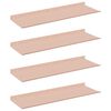 vidaXL Floating Shelf Wall-mounted 4 pcs Pink 60 x 18 x 2.5 cm Steel