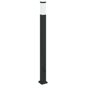 vidaXL Bollard Light with Outlet 110 cm Black IP44