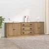 vidaXL Sideboards with Drawer 3 pcs Artisan Oak 70 x 35.5 x 67.5 cm