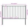 vidaXL Fence Panel Woerden with Posts Steel 1.7x0.75 m Anthracite