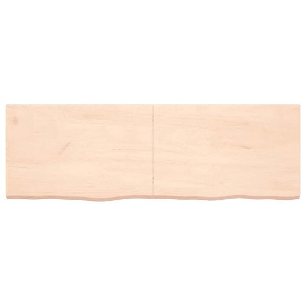 vidaXL Wall Shelf 180x60x(2-6) cm Untreated Solid Wood Oak