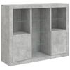 vidaXL Sideboards with LED Lights 3 pcs Concrete Grey Engineered Wood