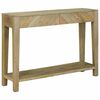 vidaXL Console Table Natural Grey 110 x 30 x 80 cm Solid Mango Wood
