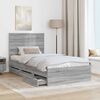 vidaXL Bed Frame with Drawer Grey Sonoma 100 x 200 cm Engineer Wood