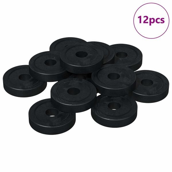 vidaXL suitable for Flat Washer 12 pcs Black 15 x 4 x 3 mm