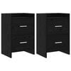 vidaXL Bedside Tables 2 pcs Black Oak 40 x 30 x 60 cm Engineered Wood