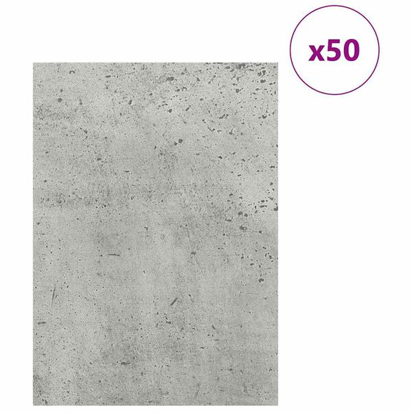 vidaXL Decor Panels 50 pcs Concrete Grey 30 x 42 x 0.27 cm